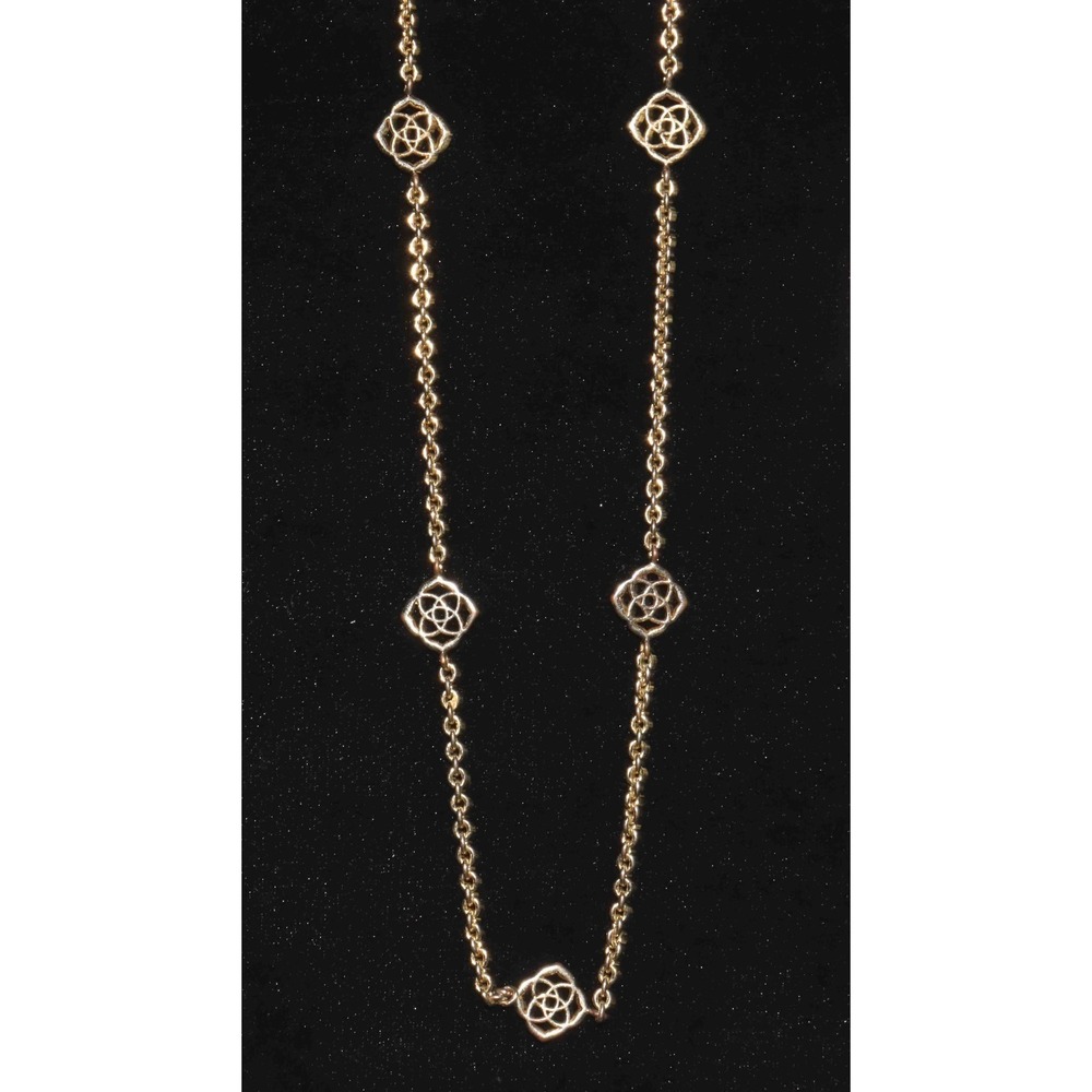 3 Kendra Scott Golt Tone Necklaces 28", 38" & 16" w/ 7" drop - Picture 6 of 11